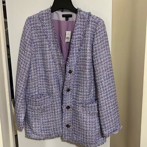 NWT purple tweed Ann Taylor blazer size 8